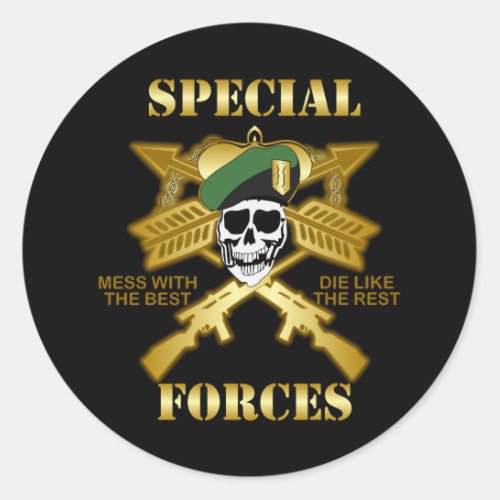 Special Forces Classic Round Sticker