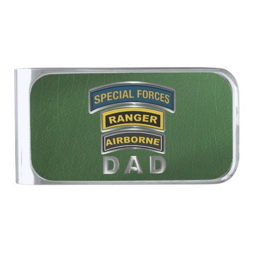 Special Forces DAD Silver Finish Money Clip