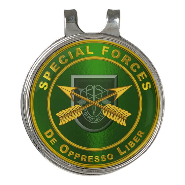 Special Forces Green Berets Golf Hat Clip (Front)