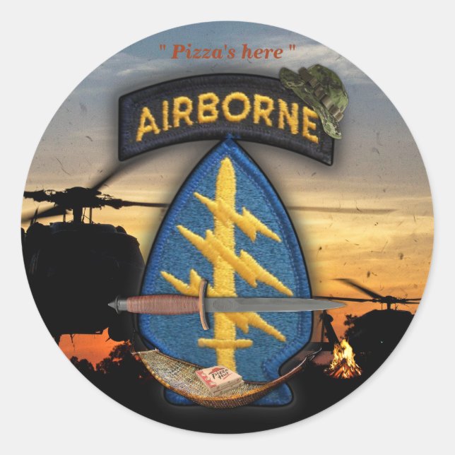 Special forces Green Berets lrrp nam Classic Round Sticker (Front)