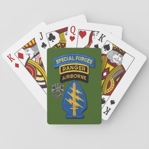 Special Forces Green Berets poker Cards