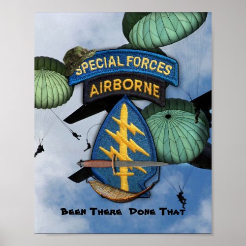 special forces green berets sf lrrp lrrps recon poster