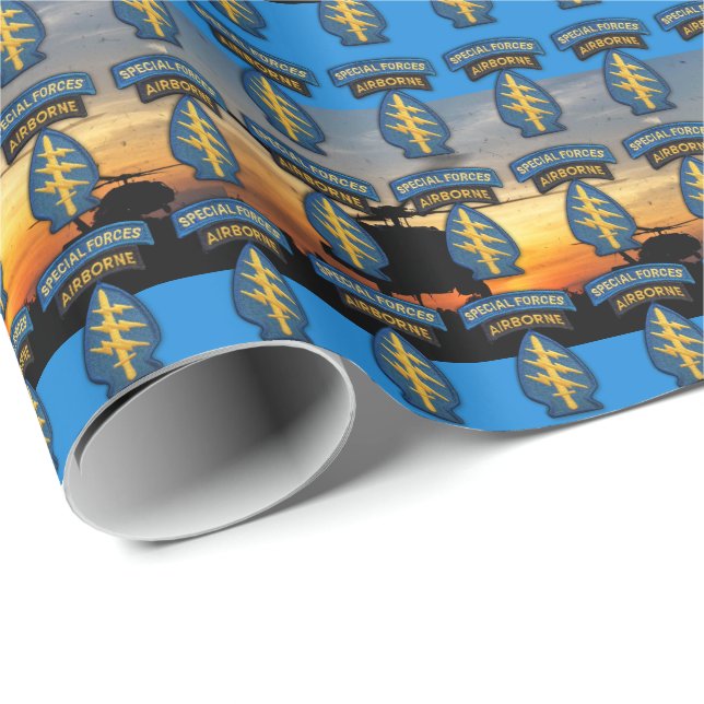 Special Forces Green Berets sf sfg sof patch Wrapping Paper (Roll Corner)