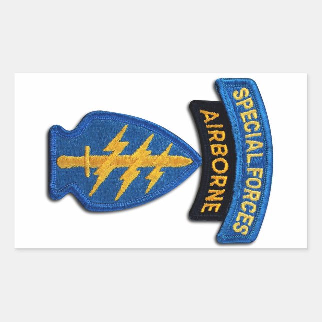 Special Forces green Berets SF SFG SOF Veterans Rectangular Sticker (Front)