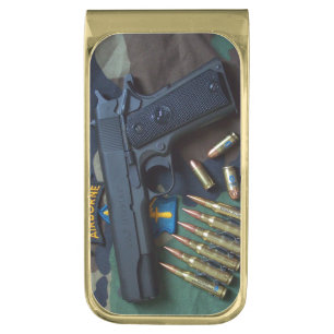 special forces green berets sf veterans vets patch gold finish money clip