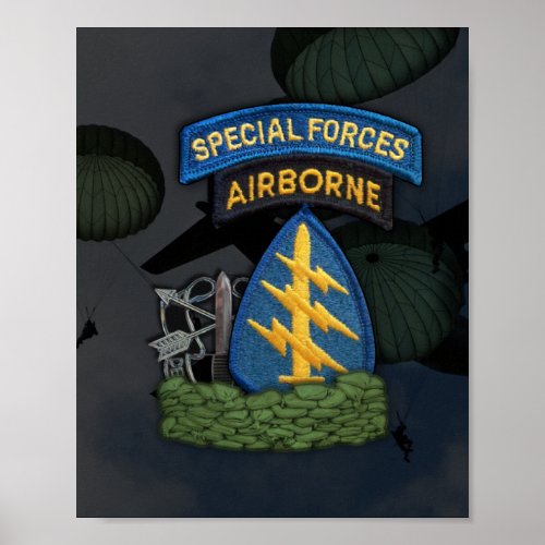 special forces green berets sfg flash print