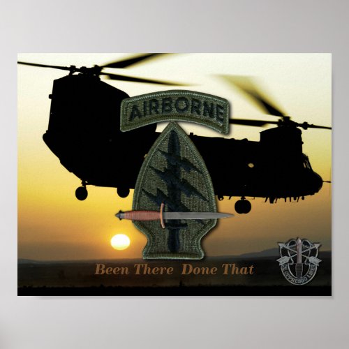 special forces green berets SFG SOF SF Poster