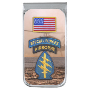 Special forces Green Berets sof sfg sf Silver Finish Money Clip