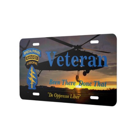 Special Forces Green Berets Veterans  License Plate
