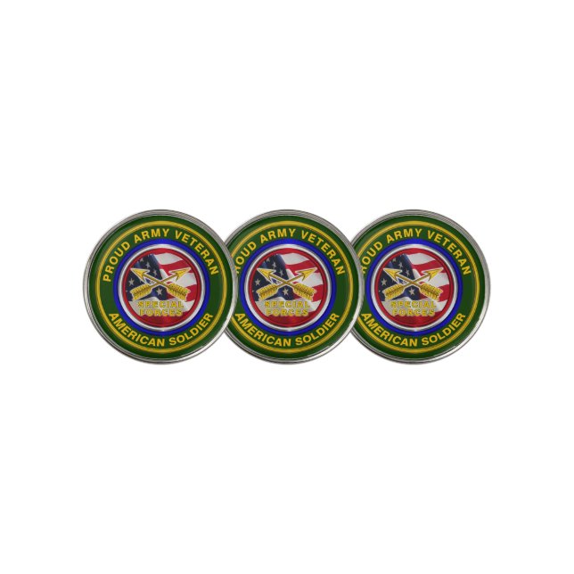 Special Forces Group (Airborne) Golf Ball Marker (3 Up)