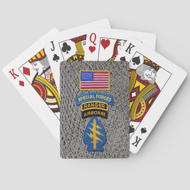 Special Forces Group Green Berets SF Play Poker Cards (Back)