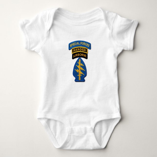 Special Forces Group Green Berets SF SOF SFG SOC Baby Bodysuit (Front)