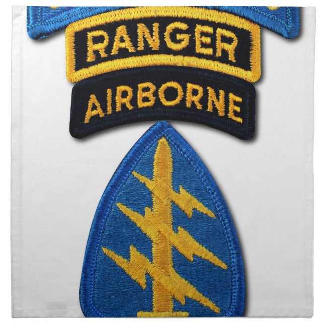 Special Forces Group Green Berets SF SOF SFG SOC Cloth Napkin (Front)