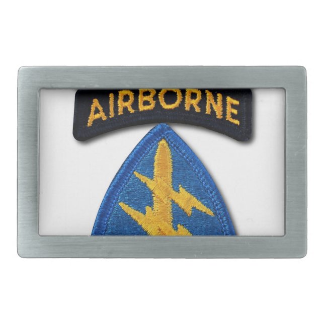 Special Forces Group Green Berets SF SOF SFG SOC Rectangular Belt Buckle (Front)