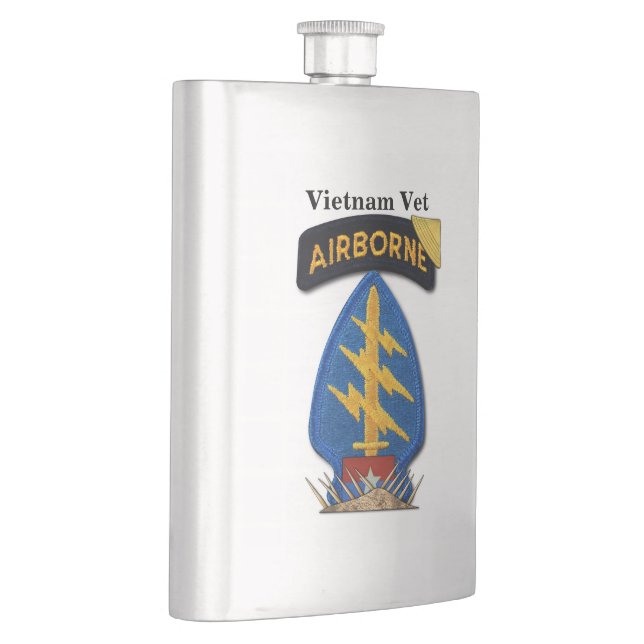 Special Forces Group Green Berets SFG SF LRRP Vets Hip Flask (Right)