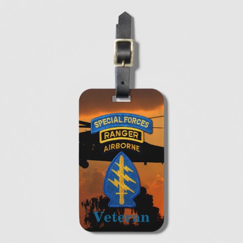 Special Forces Group Green Berets SFG SF LRRP Vets Luggage Tag