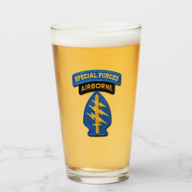 Special Forces Group Green Berets SFG SFGA Veteran Glass (Front Filled)