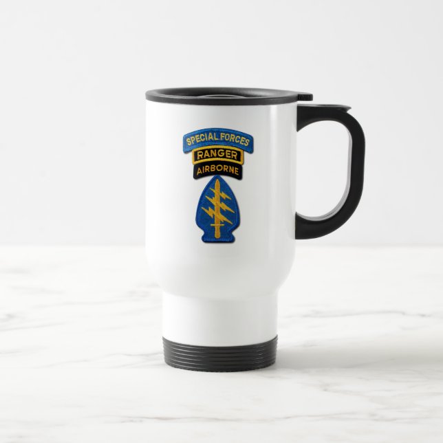 Special Forces Group Green Berets SFGA Veterans Travel Mug (Right)