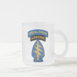 Special Forces Groups Green Berets SF SFG Frosted Glass Coffee Mug
