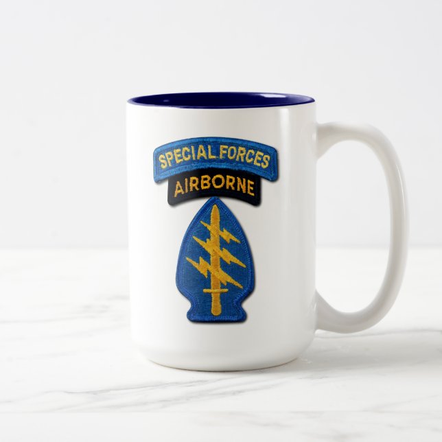 Special Forces Groups Green Berets SF SFG Two-Tone Coffee Mug (Right)