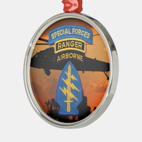 Special Forces Groups Green Berets SF SOF SFG SOC Metal Ornament