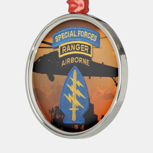 Special Forces Groups Green Berets SF SOF SFG SOC Metal Ornament (Left)