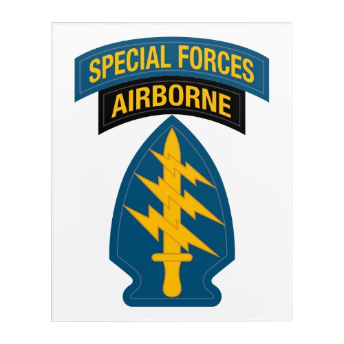 Special Forces insignia Airborne Tab Acrylic Print
