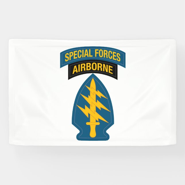 Special Forces insignia Airborne Tab Banner (Horizontal)
