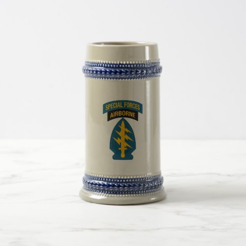 Special Forces insignia Airborne Tab Beer Stein