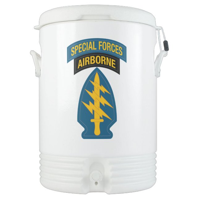 Special Forces insignia Airborne Tab Beverage Cooler (Front)