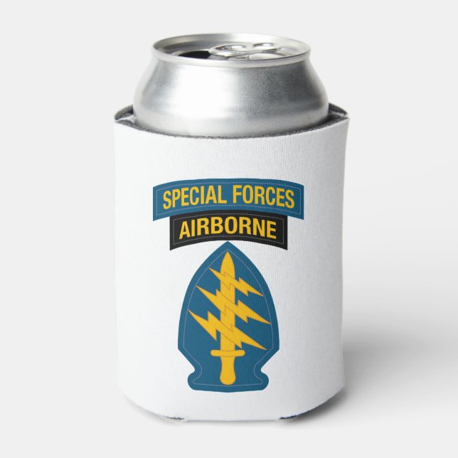 Special Forces insignia Airborne Tab Can Cooler (Can Front)