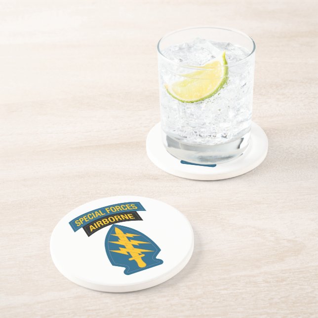 Special Forces insignia Airborne Tab Coaster (Side)