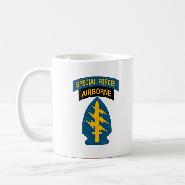 Special Forces insignia Airborne Tab Coffee Mug (Left)