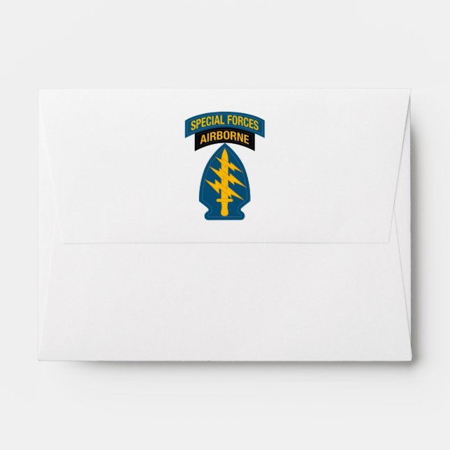Special Forces insignia Airborne Tab Envelope (Back (Top Flap))