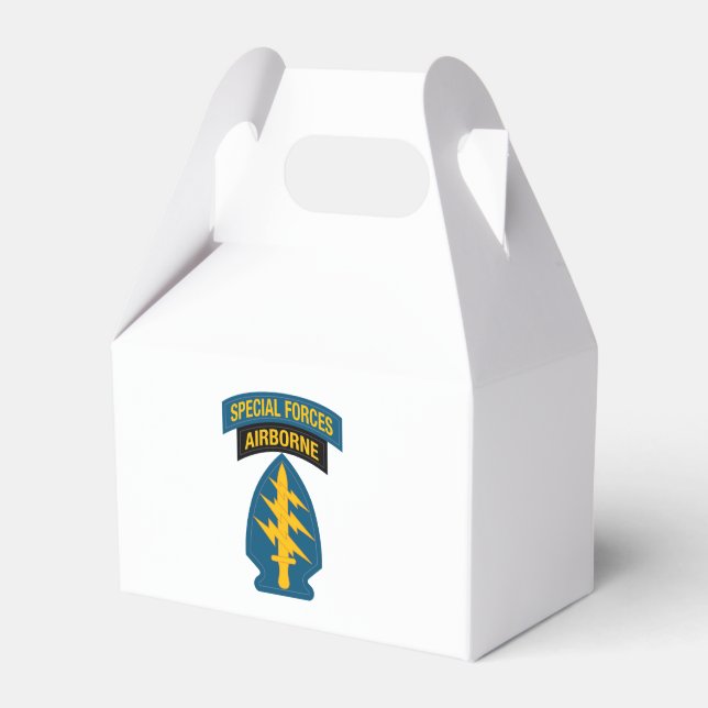 Special Forces insignia Airborne Tab Favor Boxes (Front Side)