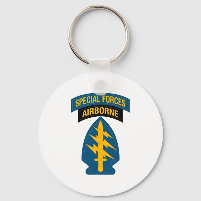 Special Forces insignia Airborne Tab Keychain (Front)