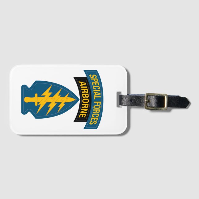 Special Forces insignia Airborne Tab Luggage Tag (Front Horizontal)