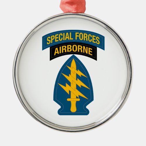 Special Forces insignia Airborne Tab Metal Ornament