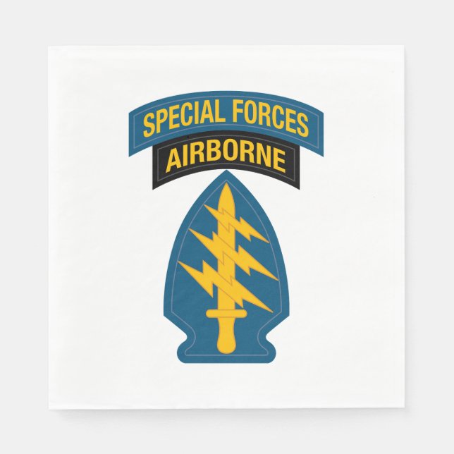 Special Forces insignia Airborne Tab Napkins (Front)