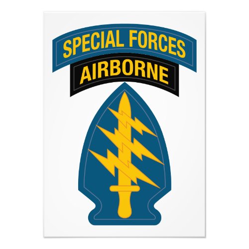 Special Forces insignia Airborne Tab Photo Print