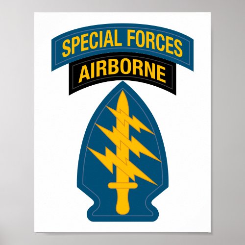 Special Forces insignia Airborne Tab Poster