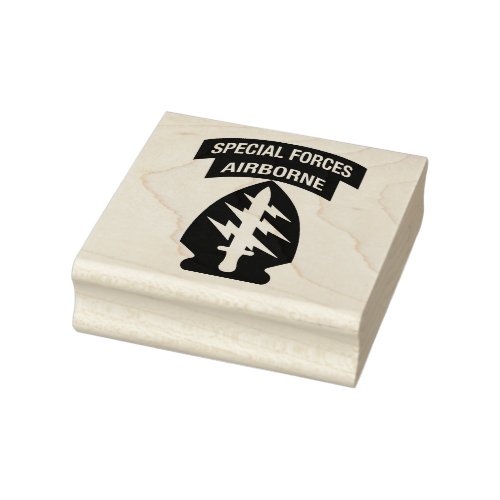 Special Forces insignia Airborne Tab Rubber Stamp
