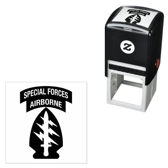 Special Forces insignia Airborne Tab Self-inking Stamp (In Situ)