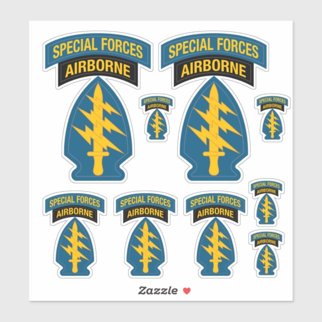Special Forces insignia Airborne Tab Sticker (Sheet)