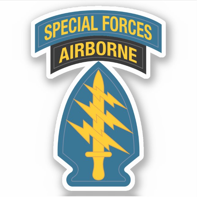 Special Forces insignia Airborne Tab Sticker (Front)