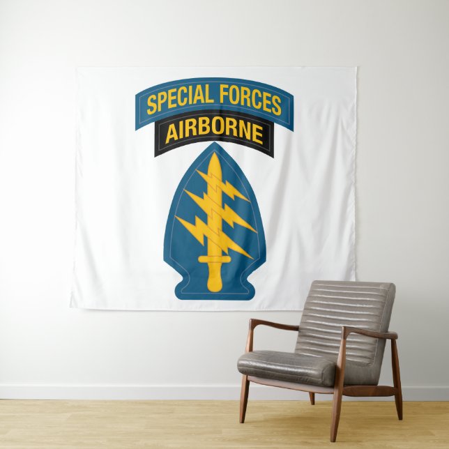 Special Forces insignia Airborne Tab Tapestry (In Situ (Horizontal))