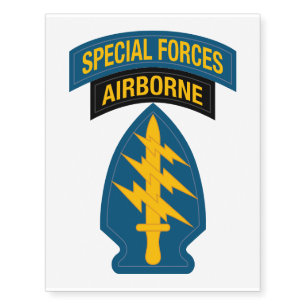 Special Forces insignia Airborne Tab Temporary Tattoos