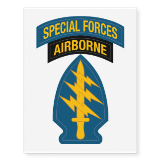 Special Forces insignia Airborne Tab Temporary Tattoos