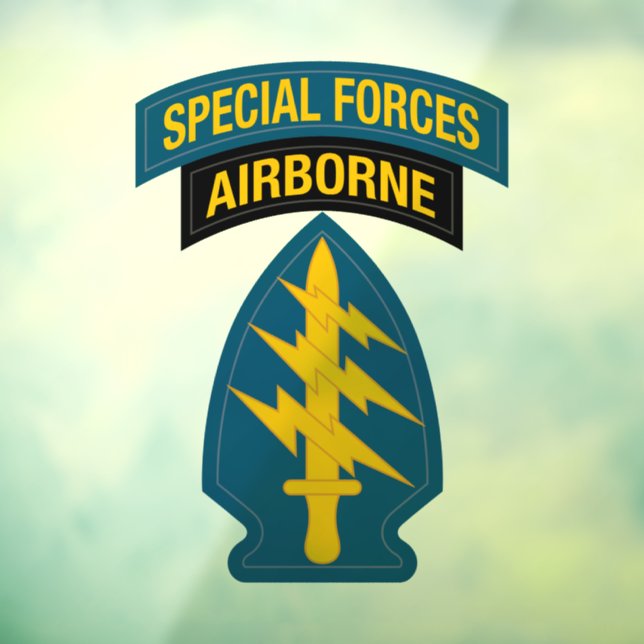 Special Forces insignia Airborne Tab Window Cling (Sheet 3)