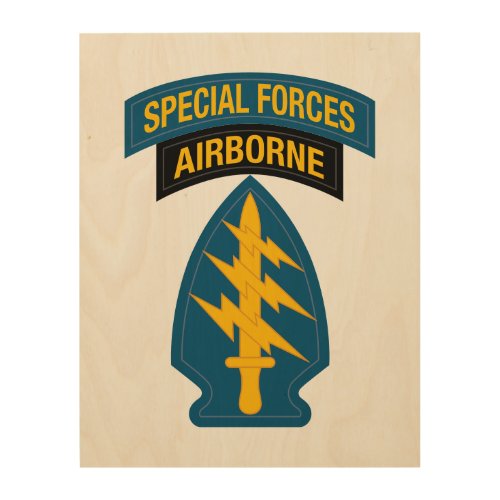 Special Forces insignia Airborne Tab Wood Wall Art